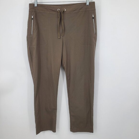 Chico's Pants - Weekends by Chico's Brown Pull On High Rise Casual Straight Leg Pants 14